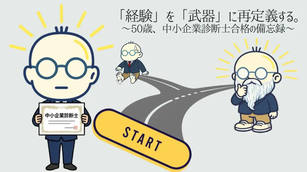 中小企業診断士合格を新たなスタートラインとし、行政書士への挑戦や事業拡大を見据える未来への展望イメージ